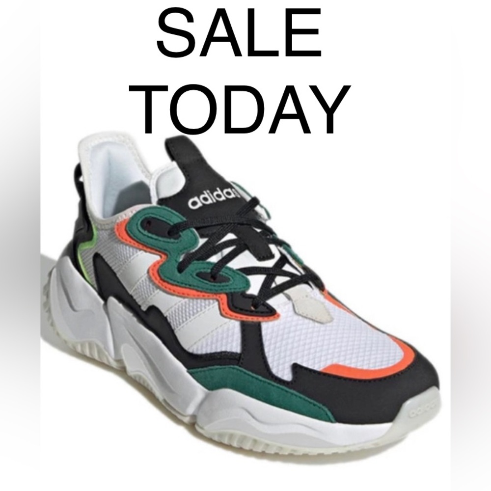 Adidas mens basketball athletic shoes Nirtocgarge green white orange new shoes